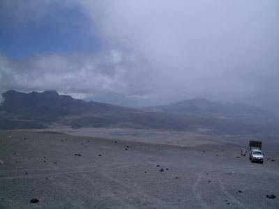 Uitzicht vanaf de Cotopaxi vulkaan