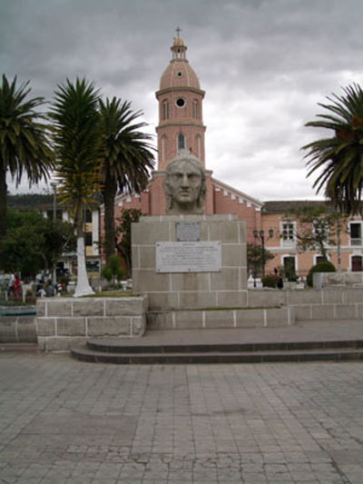Het centrale plein in Otavalo