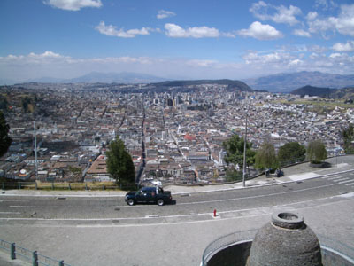 Uitzicht op Quito